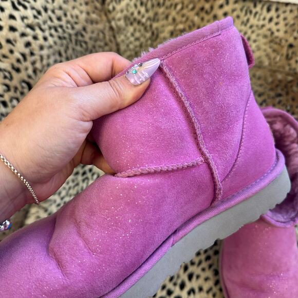 UGG Classic Mini II Milky Way Boot Pink Purple  Size 8 - Picture 5 of 7